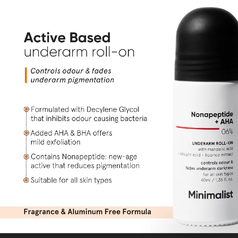 Minimalist Underarm Roll On Deodorant with Nonapeptide, 40 ml-2.webp